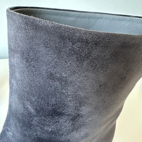 CHANEL Grey Suede Calfskin Short Boots IT 36.5 - Picture 13 of 16